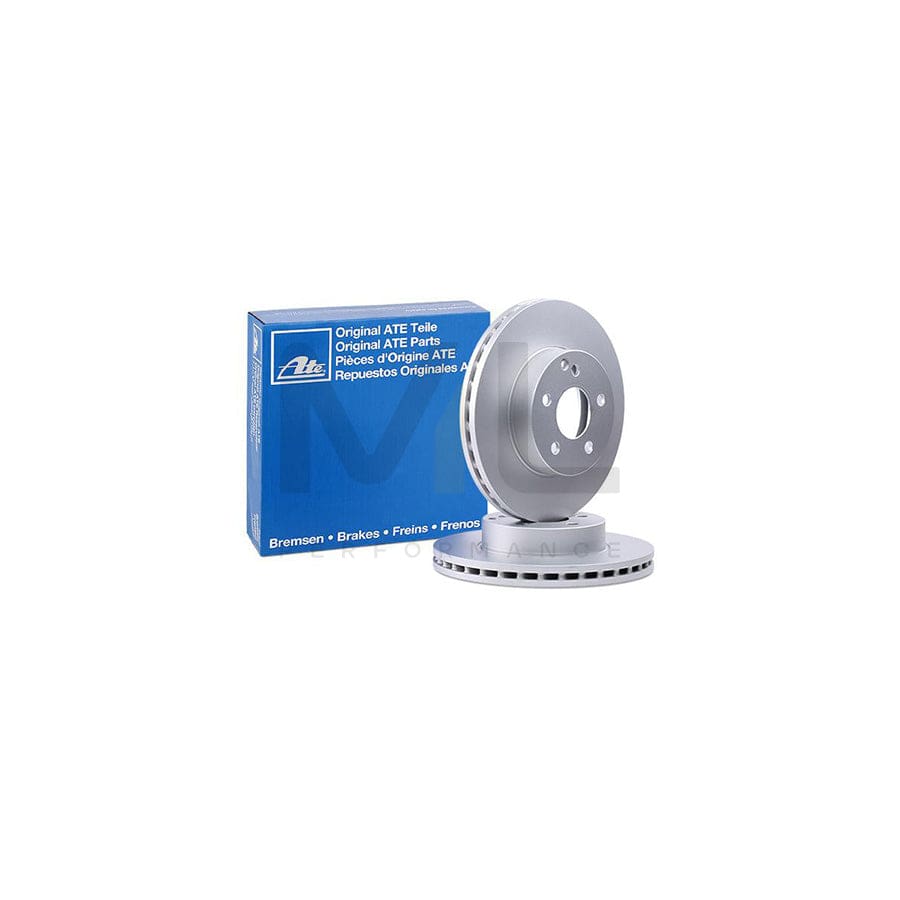 ATE 24.0128-0155.1 Brake Disc Vented, Coated, Alloyed / High-carbon, with bolts/screws  - 1 piece