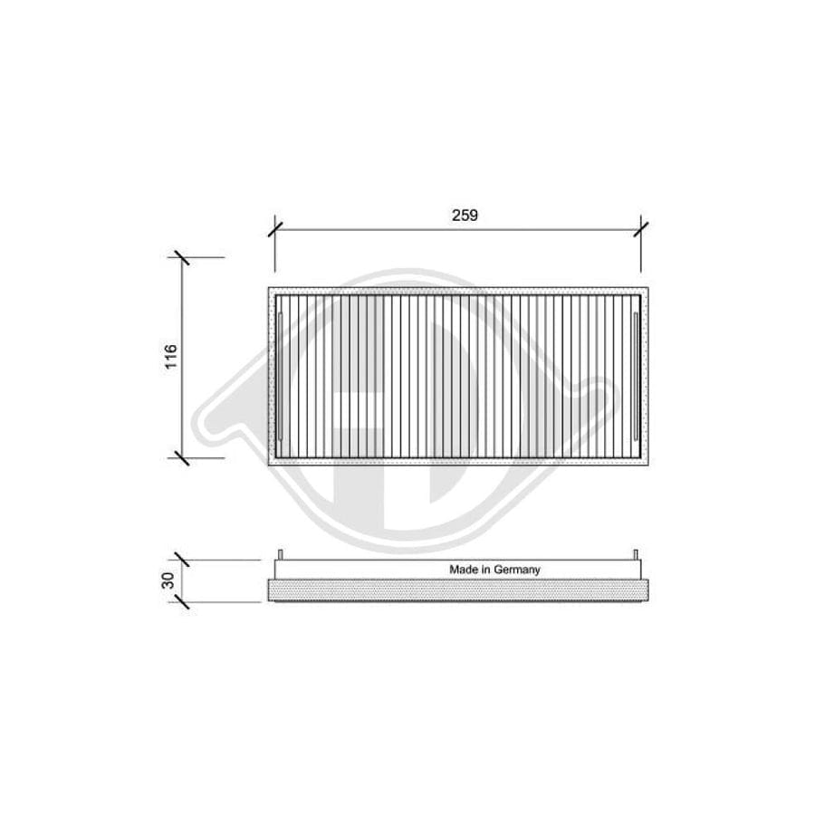 DIEDERICHS DCI0019S Pollen Filter