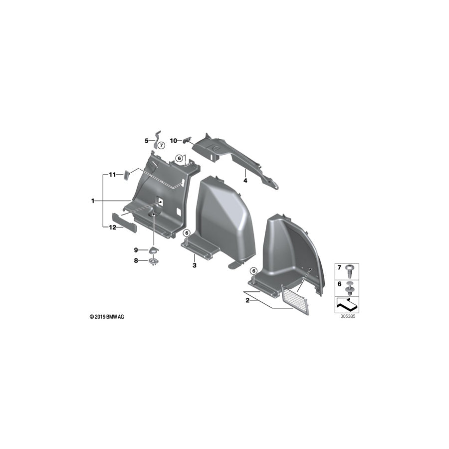 Genuine BMW 51477329898 F31 Cover, Belt Outlet, Right VENETOBEIGE (Inc. 325d, 316i & 328i) | ML Performance US Car Parts