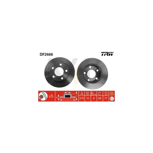TRW DF2666 Brake Disc Solid, Painted | ML Performance Car Parts