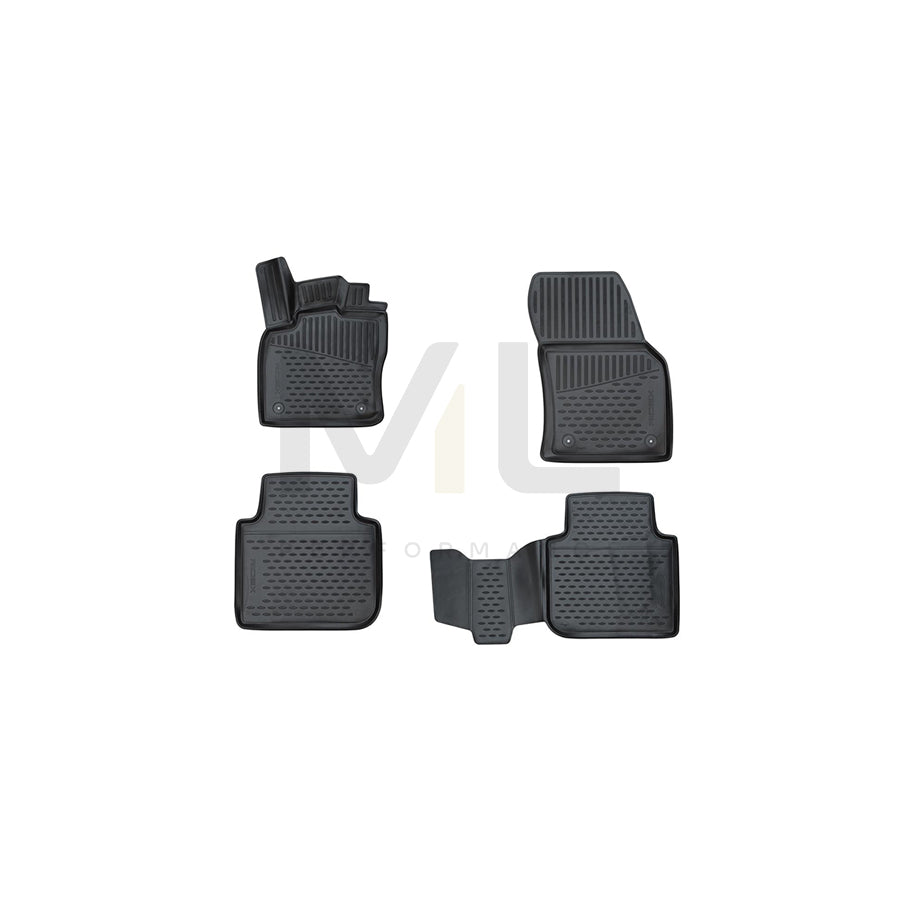 RIDEX Tailored 215A0832 Floor mat set Elastomer, Front and Rear, Quantity: 4, Black