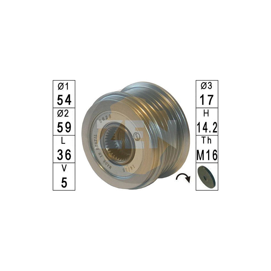 Era ZN5628 Alternator Freewheel Clutch