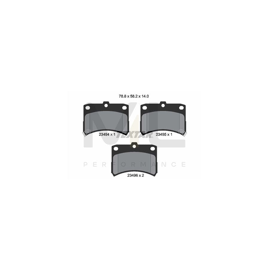 TEXTAR 2349402 Brake pad set with acoustic wear warning | ML Performance Car Parts