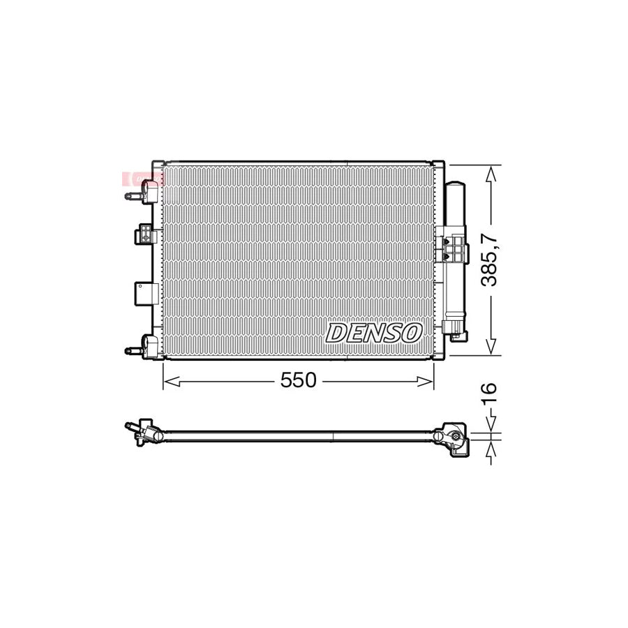 DENSO DCN10046 Air Conditioning Condenser