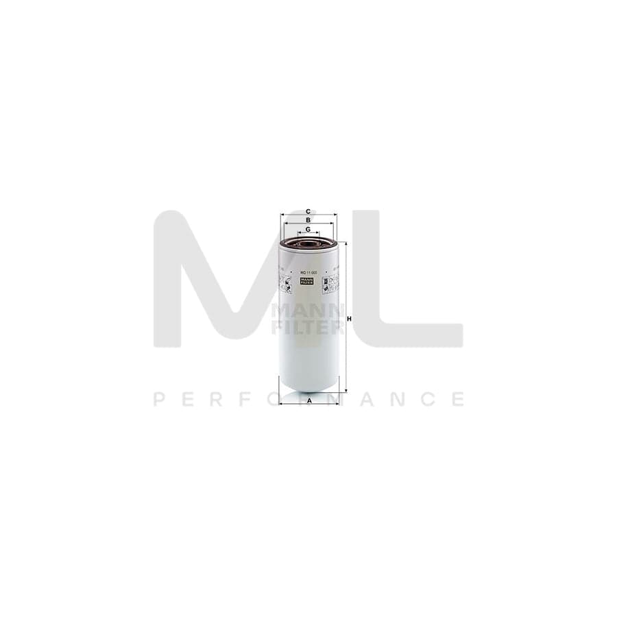 MANN-FILTER WD 11 005 Oil Filter Spin-on Filter
