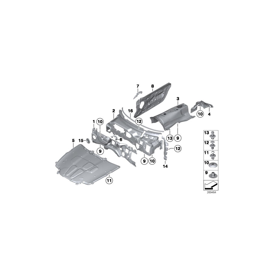 Genuine BMW 51489128510 E89 Sound Insulation, Tunnel, Exterior (Inc. Z4 35i, Z4 35is & Z4 20i) | ML Performance US
