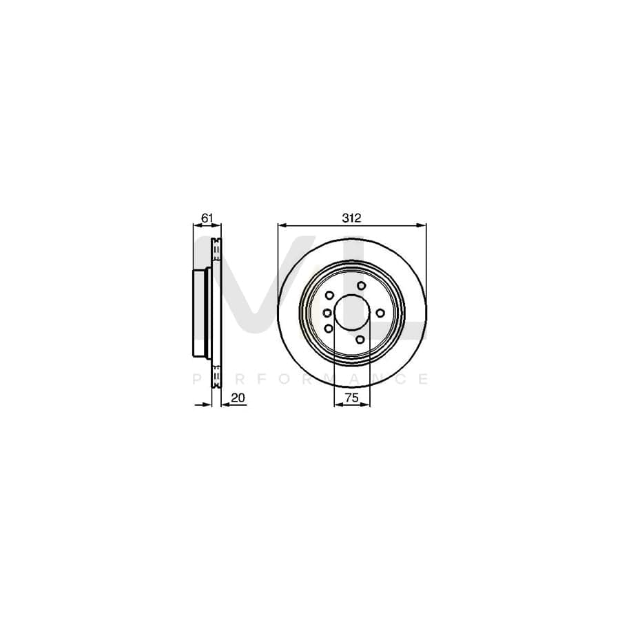 BOSCH 0 986 478 763 Brake Disc Internally Vented, Vented, Coated, High-carbon | ML Performance Car Parts
