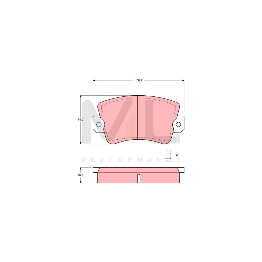 TRW Gdb243 Brake Pad Set Prepared For Wear Indicator | ML Performance Car Parts