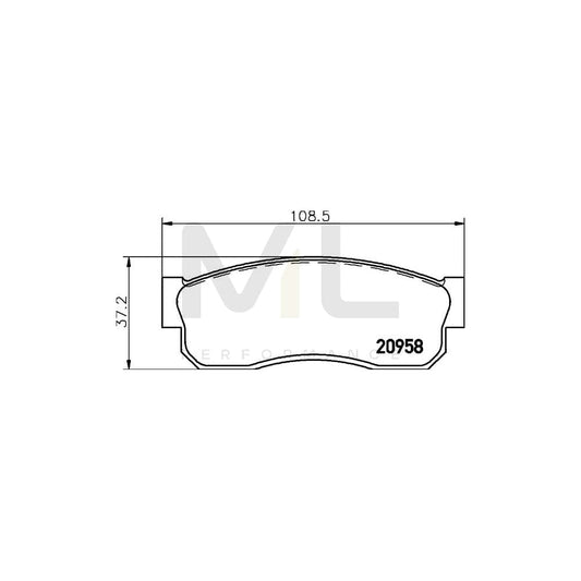 Hella 8DB 355 006-081 Brake Pad Set Not Prepared For Wear Indicator