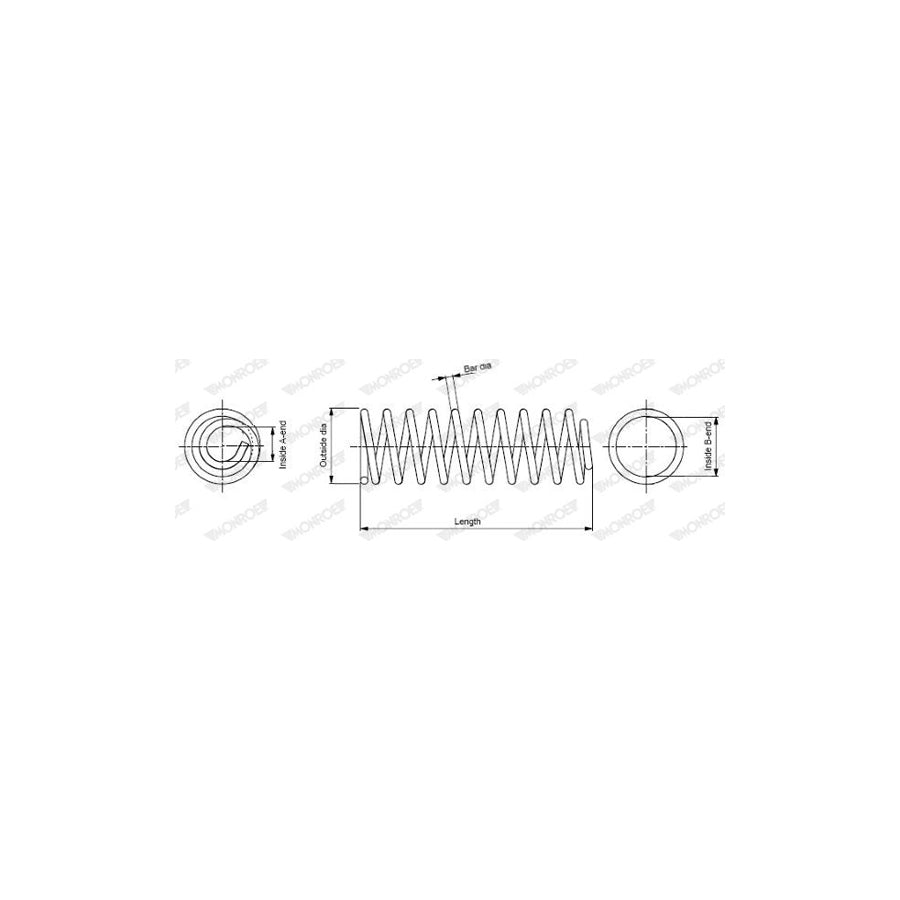 Monroe Sp1830 Coil Spring for Seat Ibiza II(6K1)