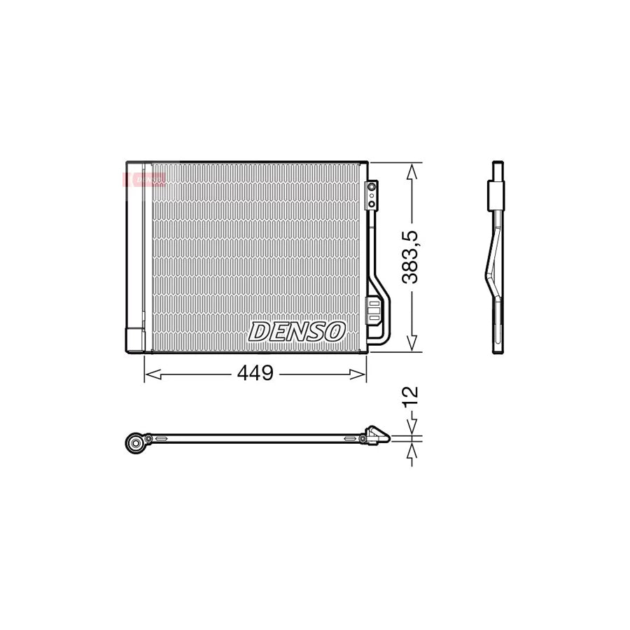 DENSO DCN16002 Air Conditioning Condenser for Smart Fortwo