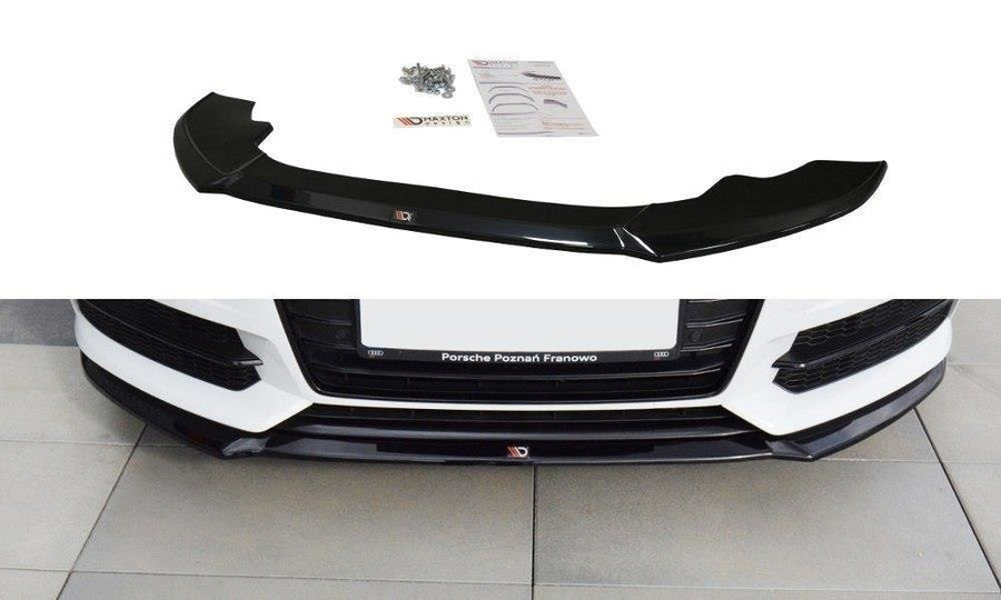 Maxton Design AU-A6-C7F-SLINE-FD1T Front Splitter V.1 Audi S6 / A6 S-Line C7 FL | ML Performance UK Car Parts