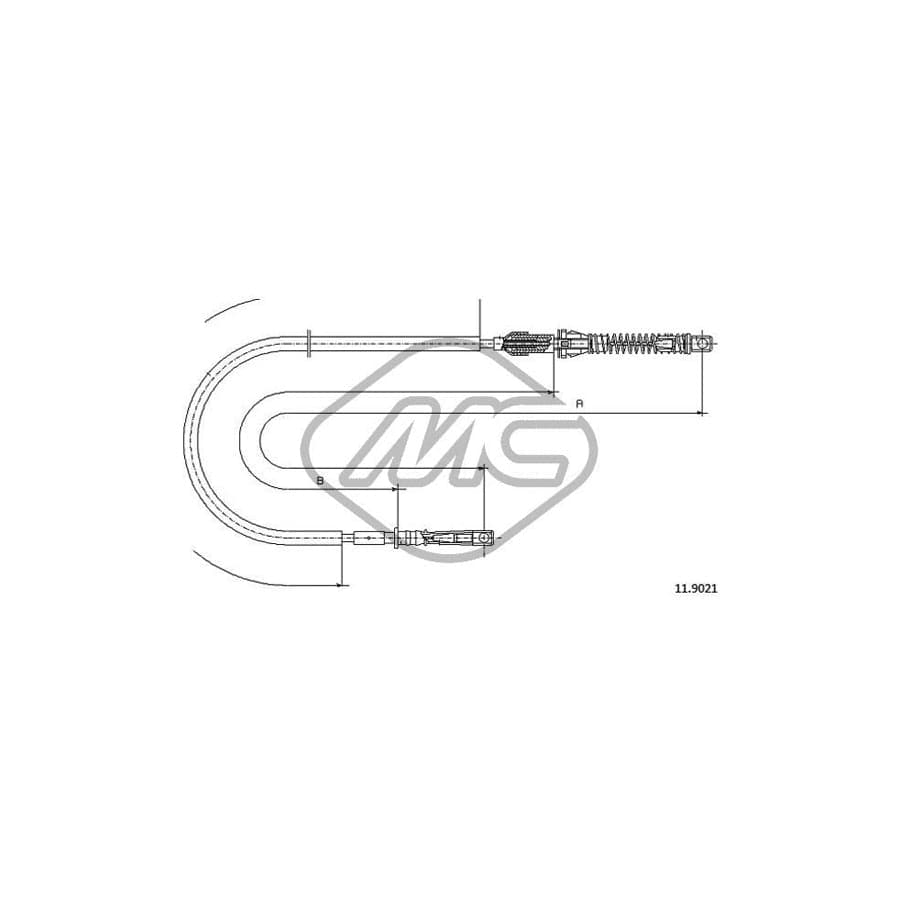 Metalcaucho 81918 Throttle Cable for FORD SIERRA