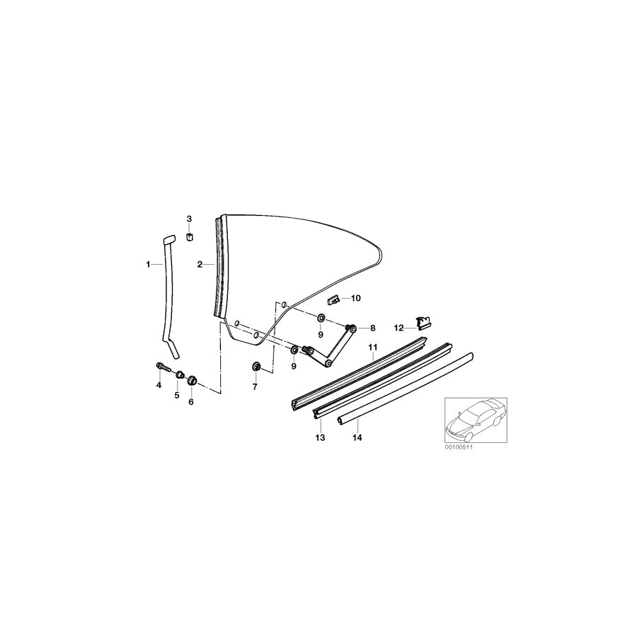 Genuine BMW 51361970353 E31 Cover Panel Outer Left (Inc. 840i, 850Ci & 850CSi) | ML Performance US Car Parts
