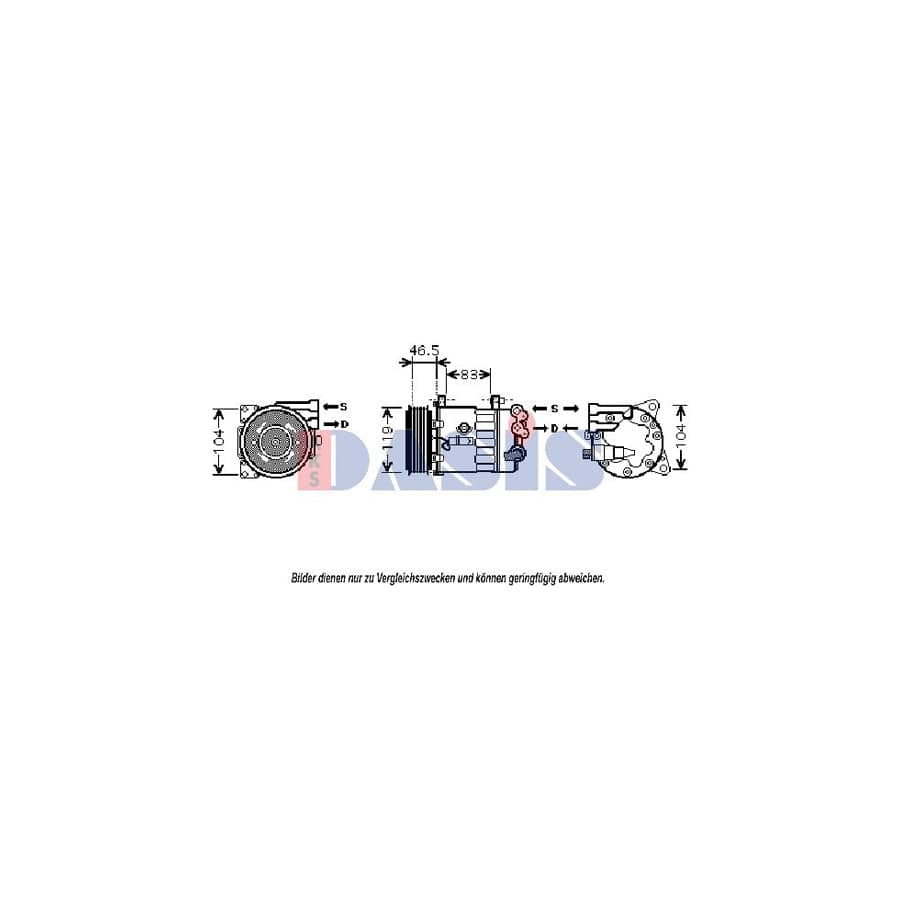 AKS Dasis 851873N Compressor, Air Conditioning