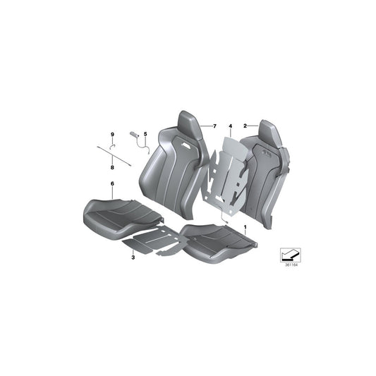 Genuine BMW 52108058278 F82 F80 Leather Cover Sport Backrest Right SILVERSTONE (Inc. M3 & M4) | ML Performance US Car Parts