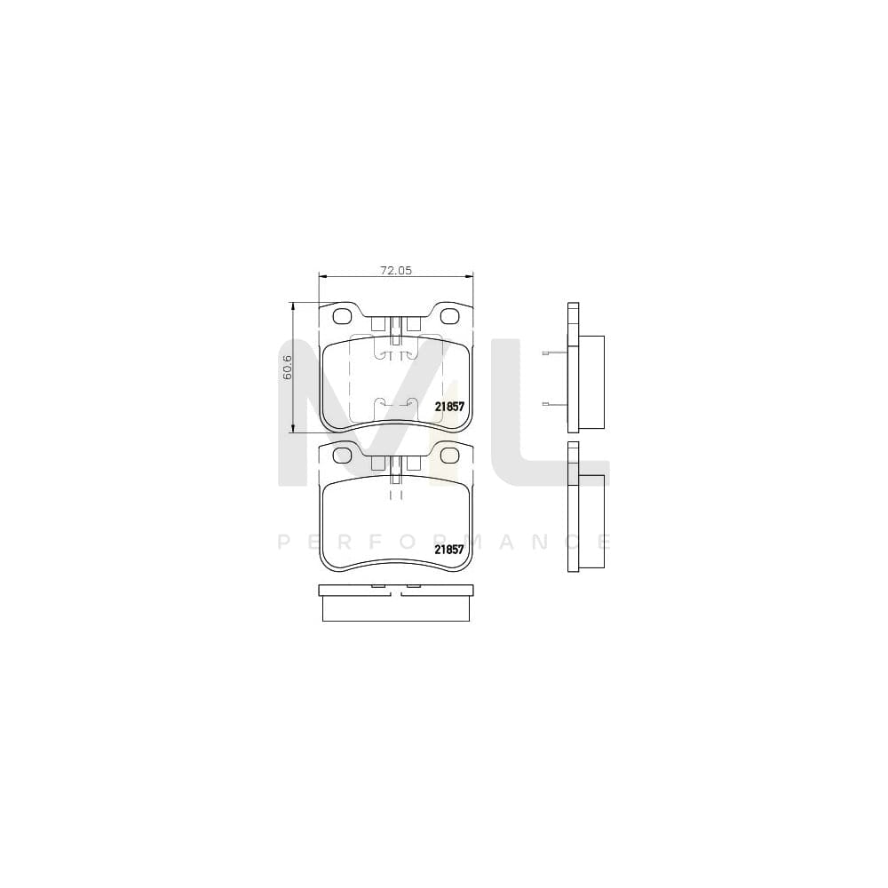Hella 8DB 355 008-301 Brake Pad Set Not Prepared For Wear Indicator