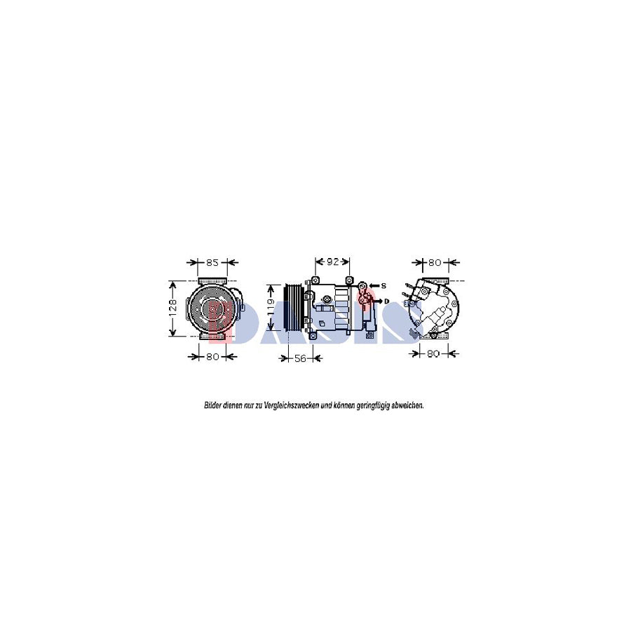 AKS Dasis 851874N Compressor, Air Conditioning