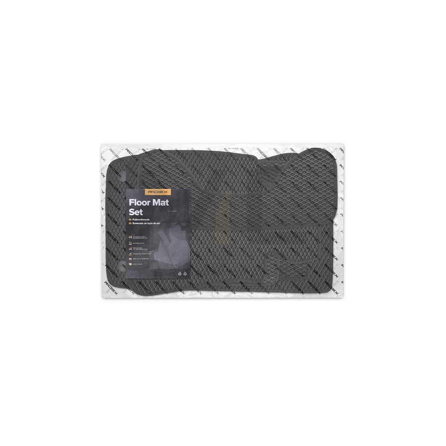RIDEX 215A0989 Floor mat set for BMW 3 Saloon (E90) EVA foam, Quantity: 5, Black