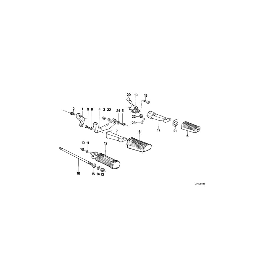 Genuine BMW 46712302312 100 65 Footrest (Inc.  & R 65 RT) | ML Performance US Car Parts