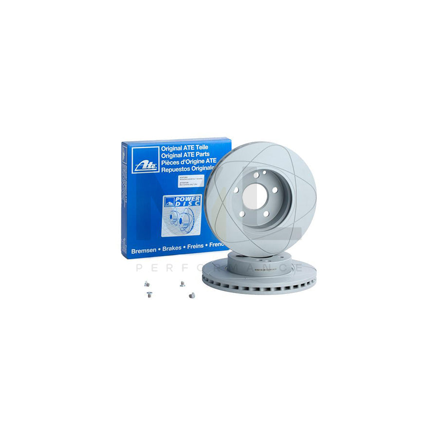 ATE PowerDisc 24.0328-0155.1 Brake Disc Vented, Coated, Alloyed / High-carbon, with bolts/screws  - 1 piece