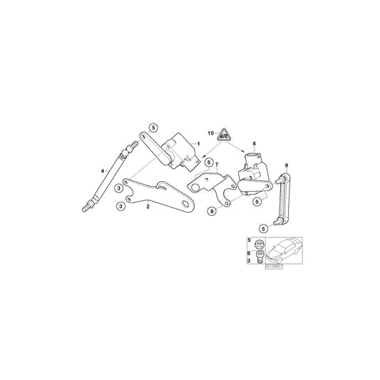 Genuine BMW 37146763523 E61 Left Ride Height Sensor Bracket (Inc. 535d) | ML Performance US Car Parts
