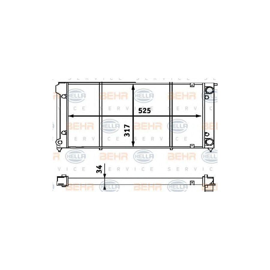 Hella 8MK 376 714-791 Engine Radiator