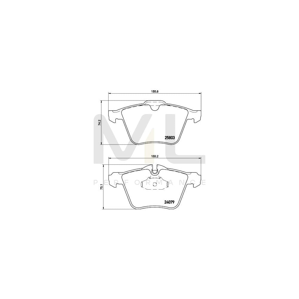 Hella 8DB 355 020-921 Brake Pad Set Prepared For Wear Indicator