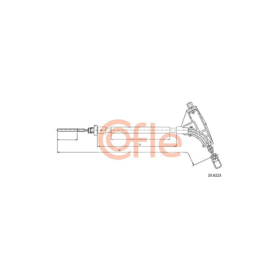 Cofle 92.10.6223 Hand Brake Cable for Peugeot 406