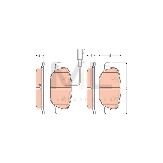 TRW Gdb1851 Brake Pad Set For Alfa Romeo Giulietta Hatchback (940) Incl. Wear Warning Contact | ML Performance Car Parts