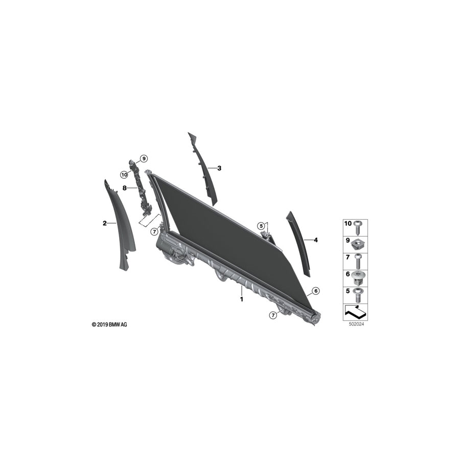 Genuine BMW 51357482515 G07 B-Pillar Finisher, Outer Left (Inc. X7 50iX, X7 40iX & X7 M50dX) | ML Performance US Car Parts