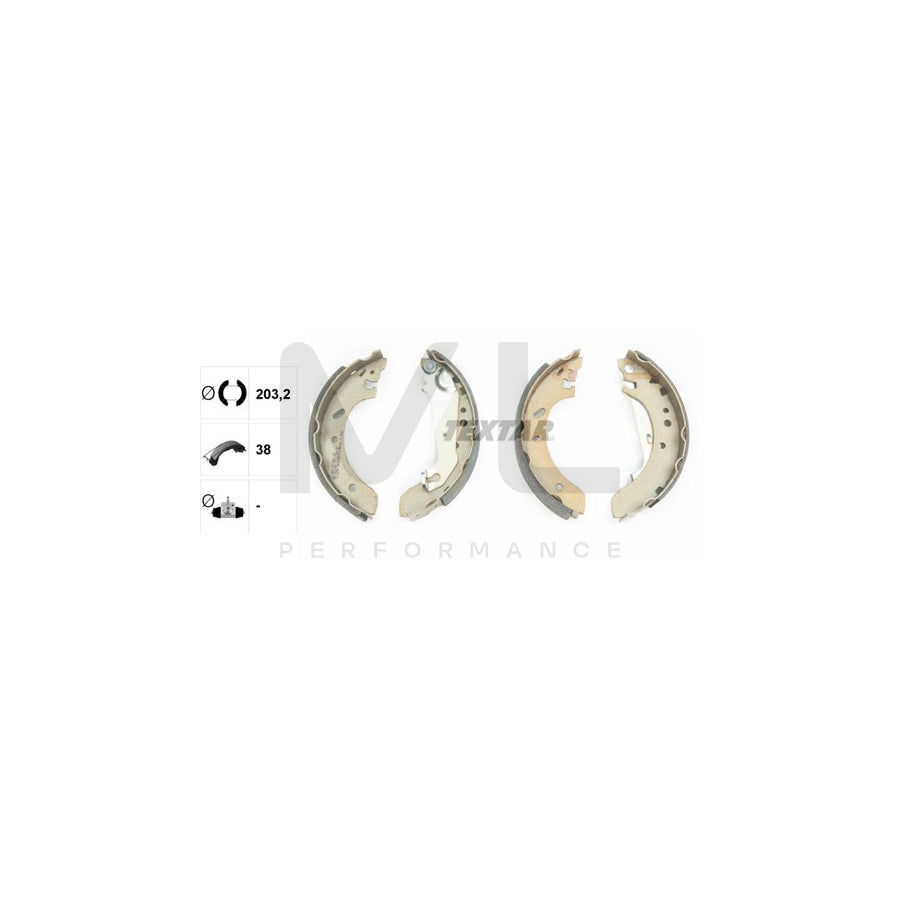 TEXTAR 91051500 Brake Shoe Set with handbrake lever | ML Performance Car Parts
