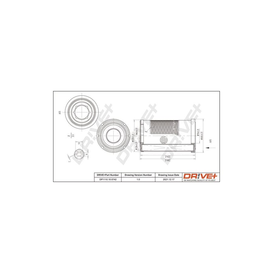 Dr!Ve+ Dp1110.10.0742 Air Filter