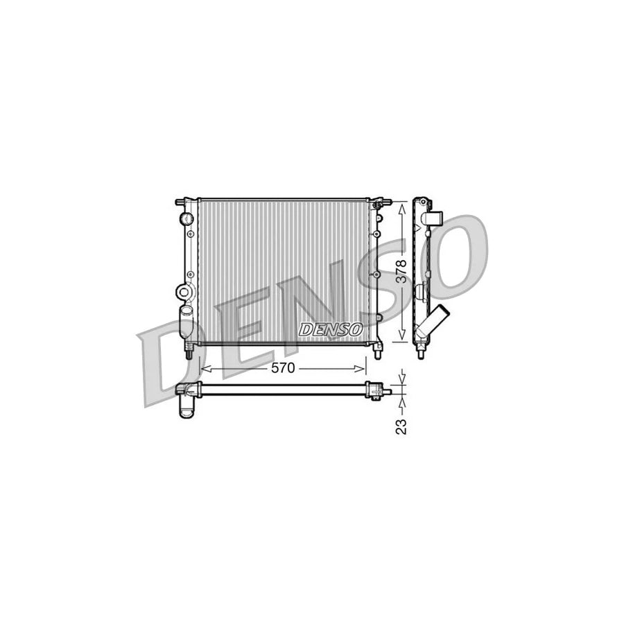 DENSO DRM23013 Engine Radiator for Renault 19