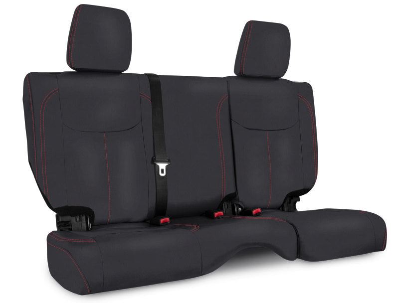 PRP Seats PRP 13-18 Jeep Wrangler JKU Rear Seat Cover/4 door - Black with Red Stitching