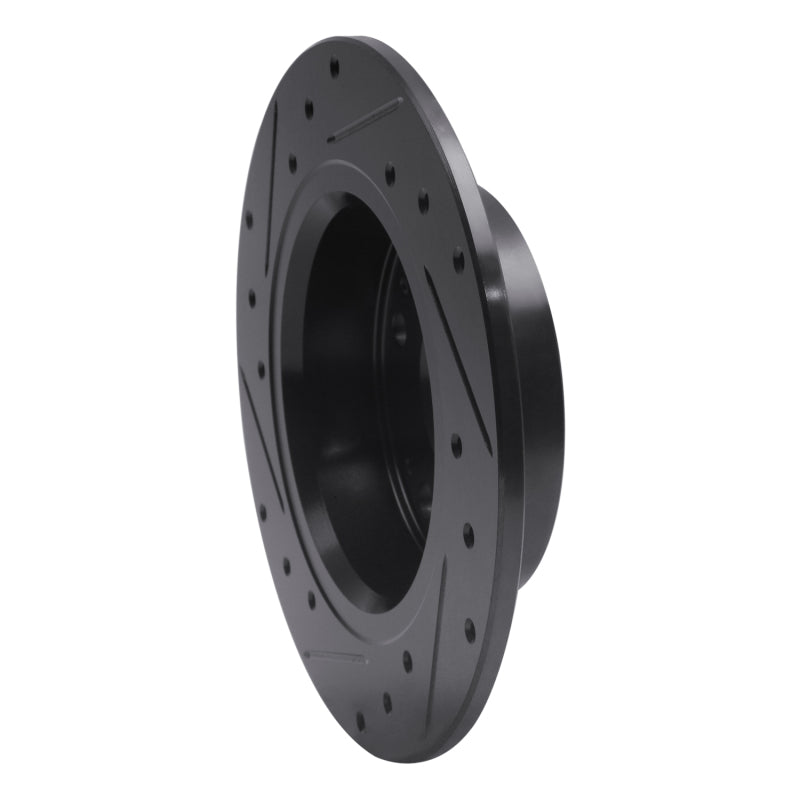 R1 Concepts R1 03-08 Acura TSX Rear Right Drilled & Slotted Black Brake Rotor