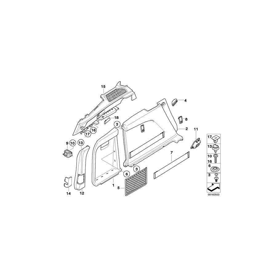 Genuine BMW 51476972440 E70 Cover, D-Column Bottom Right BEIGE (Inc. X5 3.0si) | ML Performance UK Car Parts