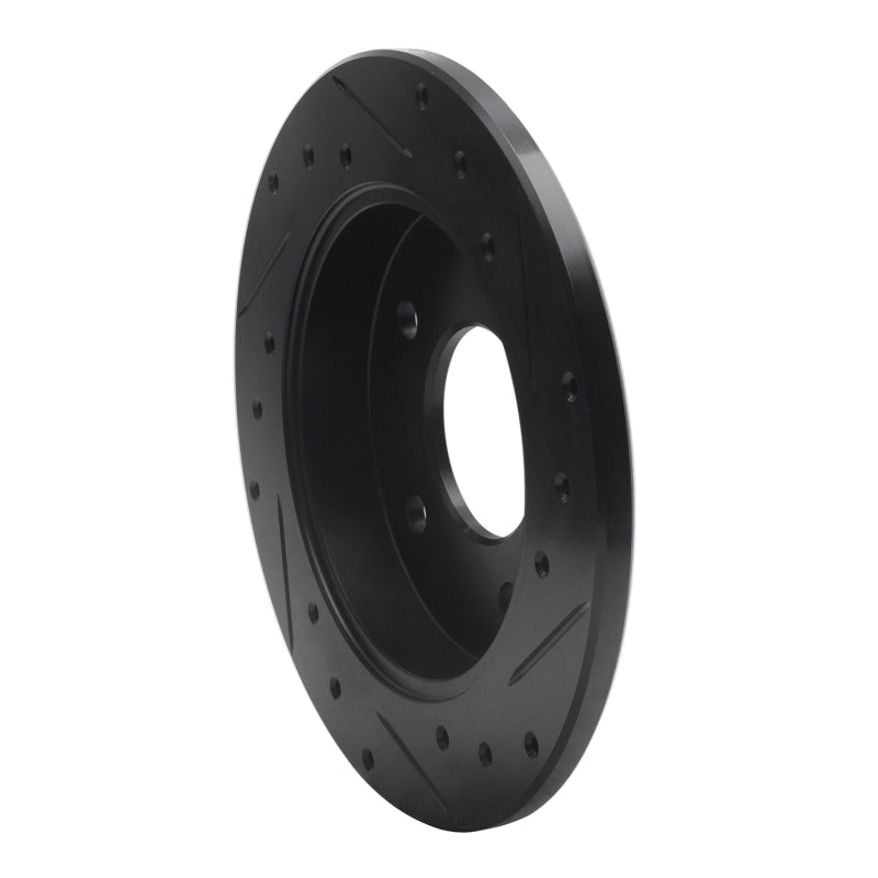 R1 Concepts R1 86-92 Buick Reatta Rear Left Drilled & Slotted Black Brake Rotor