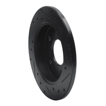 R1 Concepts R1 86-92 Buick Reatta Rear Left Drilled & Slotted Black Brake Rotor