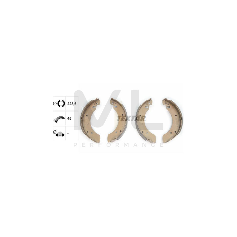 TEXTAR 91014100 Brake Shoe Set without handbrake lever | ML Performance Car Parts