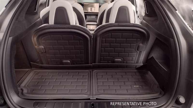 3D MAXpider 22-23 Rivian R1S Kagu Black 3Rd Row Seat Back Protector