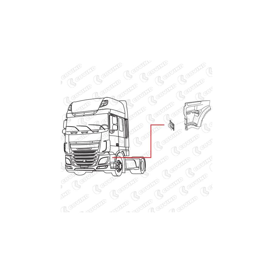 Covind Xf6/251 Panelling, Mudguard