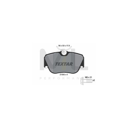 TEXTAR 2105503 Brake pad set suitable for MERCEDES-BENZ 190 (W201) prepared for wear indicator, with brake caliper screws | ML Performance Car Parts