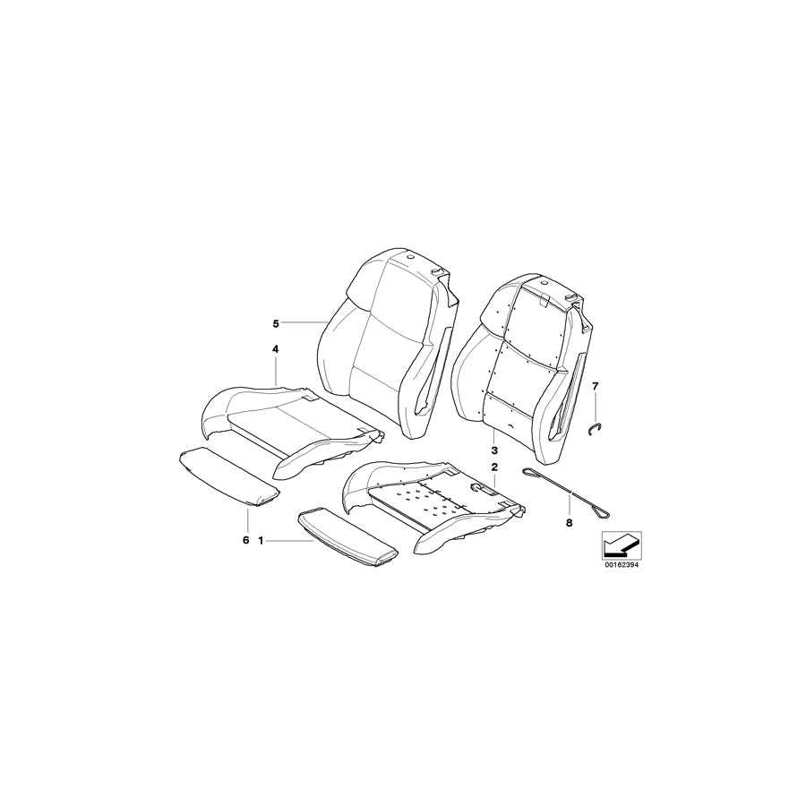 Genuine BMW 52108043091 E92 Cover Backrest Leather Left BAMBUSBEIGE (Inc. M3) | ML Performance US Car Parts