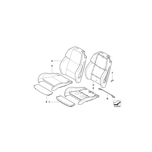 Genuine BMW 52108043091 E92 Cover Backrest Leather Left BAMBUSBEIGE (Inc. M3) | ML Performance US Car Parts