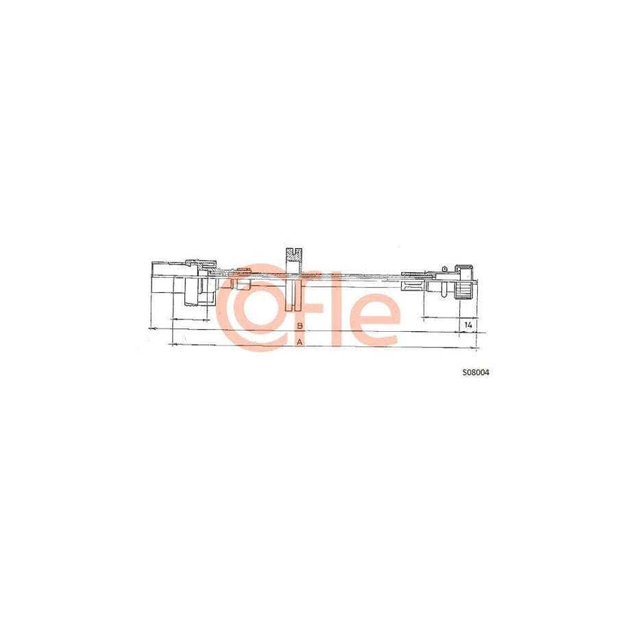 Cofle S08004 Speedometer Cable for Ford Fiesta