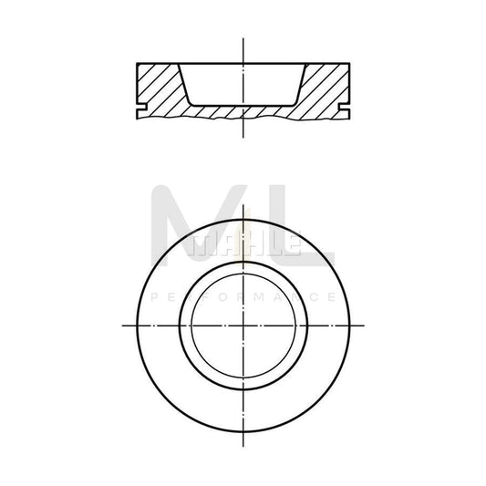 MAHLE ORIGINAL 209 28 20 Piston 135,03 mm, with piston rings, with piston ring carrier, without cooling duct | ML Performance Car Parts