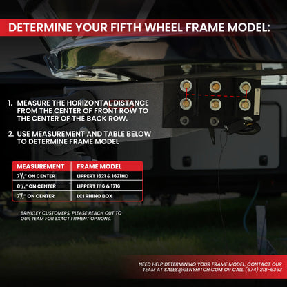 GEN-Y Hitch Gen-Y Nomad Static 5th Wheel to Gooseneck - 6.5K TW 30K Tow - Texture Black (1116/1621/1716 Frames)