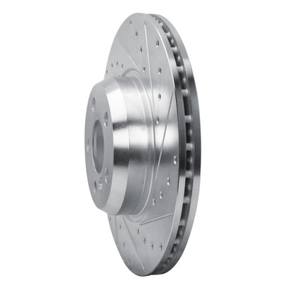 R1 Concepts R1 18-25 BMW 430I Gran Coupe Front Right Drilled & Slotted Silver Brake Rotor