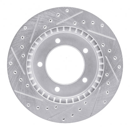 R1 Concepts R1 96-98 Suzuki SIDEKICK Front Right Drilled & Slotted Silver Brake Rotor